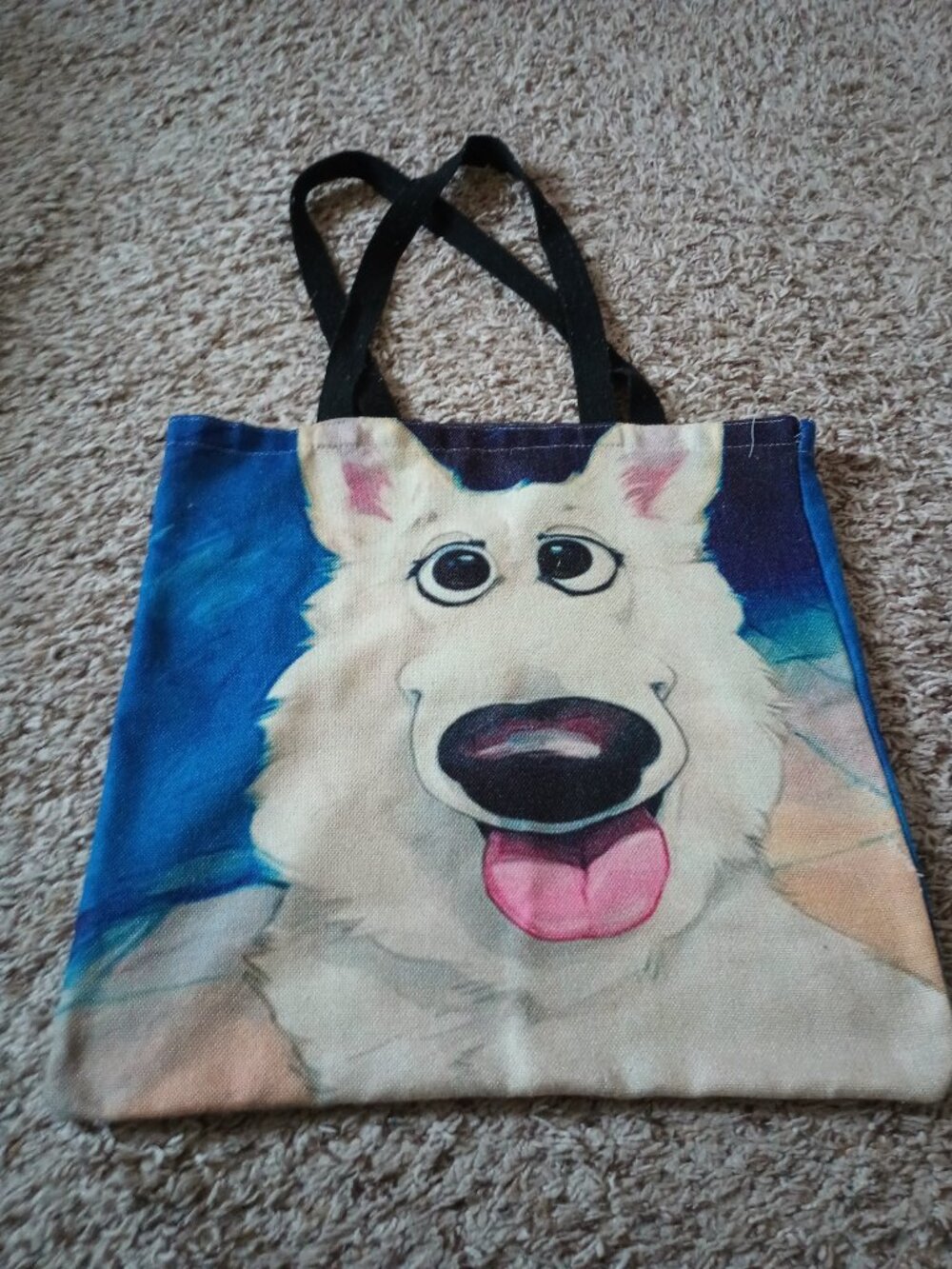 Cute Dog Print Tote Bag - 16 x 16 in
